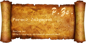 Perecz Zsigmond névjegykártya