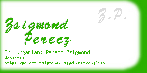 zsigmond perecz business card